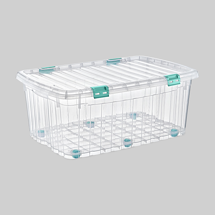 Mega Storage Box With Wheels (Transparent)