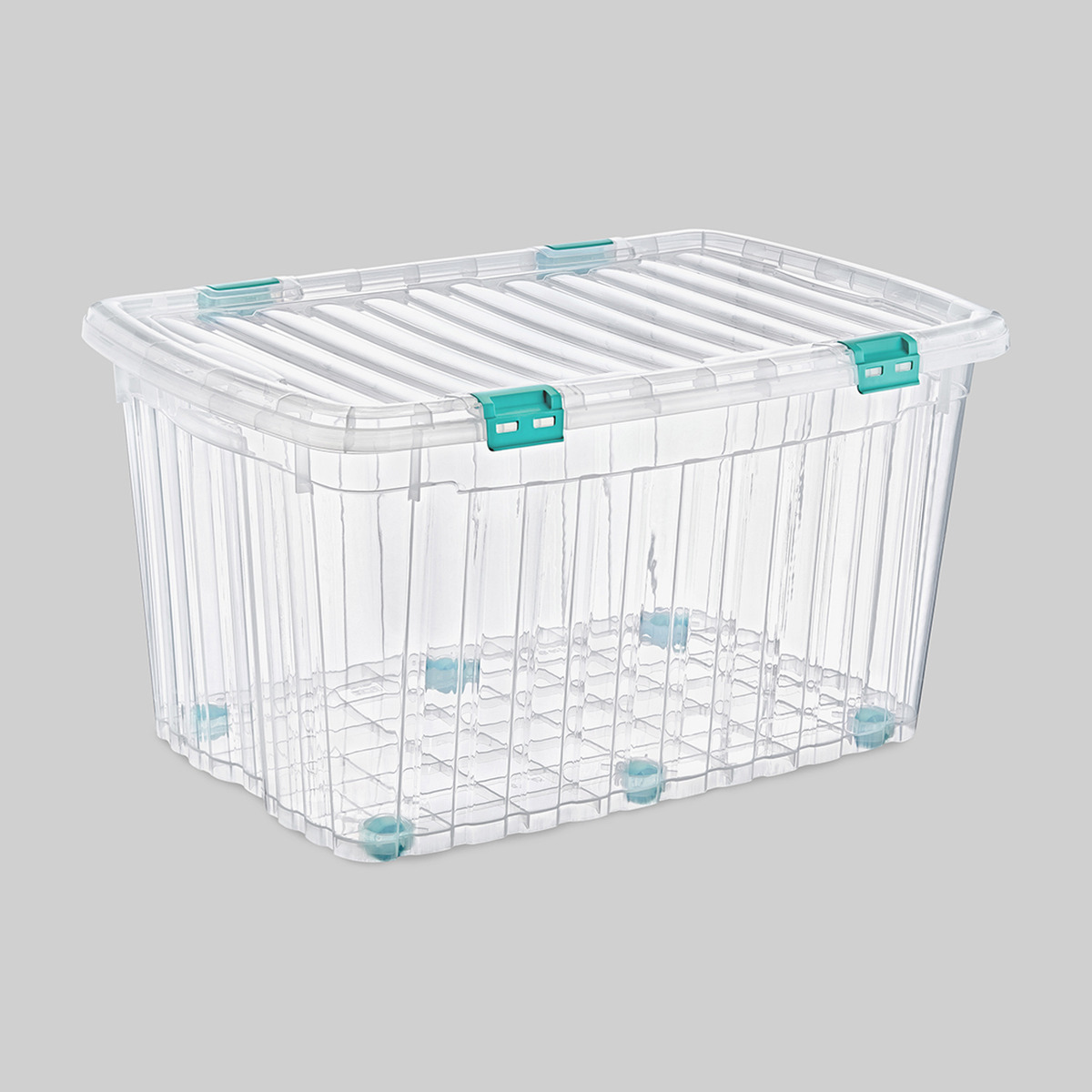 Mega Storage Box With Wheels (Transparent)